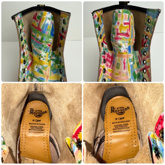 Vintage Dr. Martens England Rainbow Quaser 1460 White Leather MIE Boots UK 3 - Picture 14 of 16